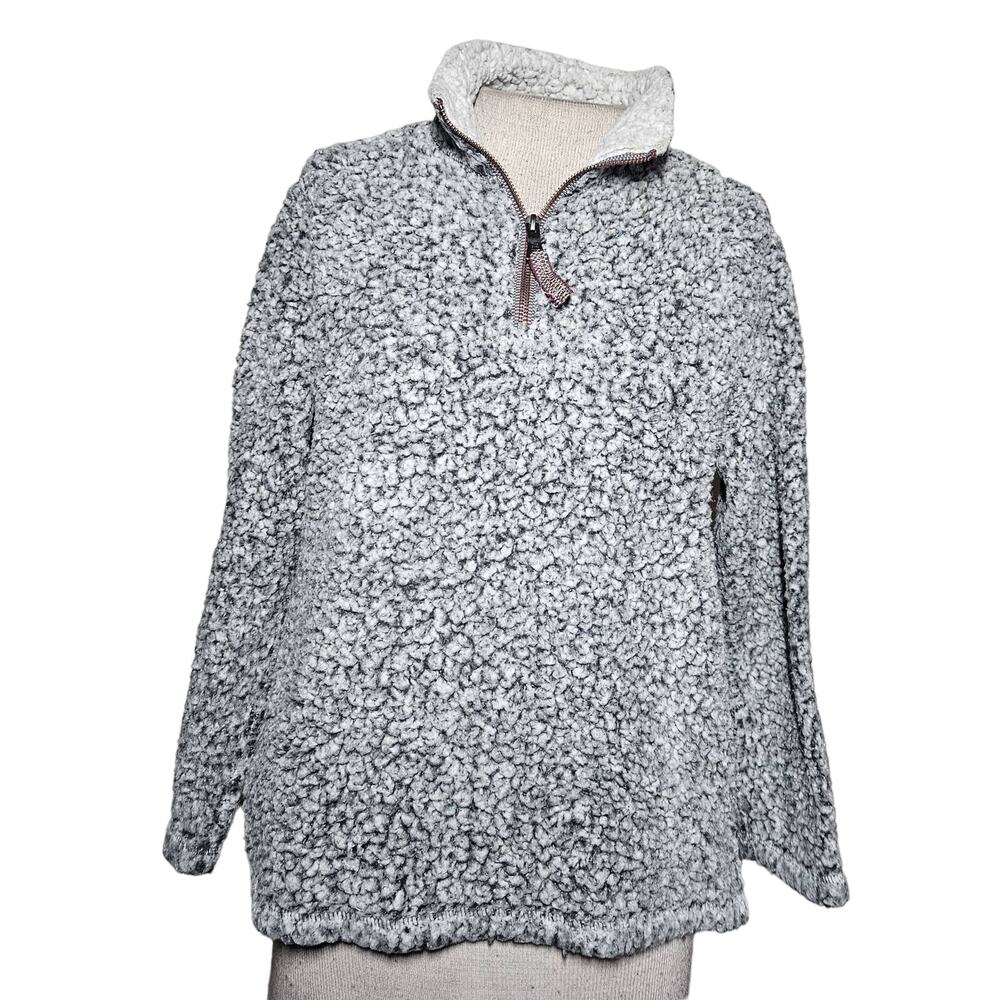 Gray Sherpa Pullover Size Medium